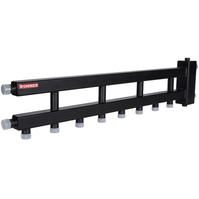 Коллектор с гидравлической стрелкой ROMMER - 1"1/4 НР на 4+1 контур 1" НР (до 60 кВт)