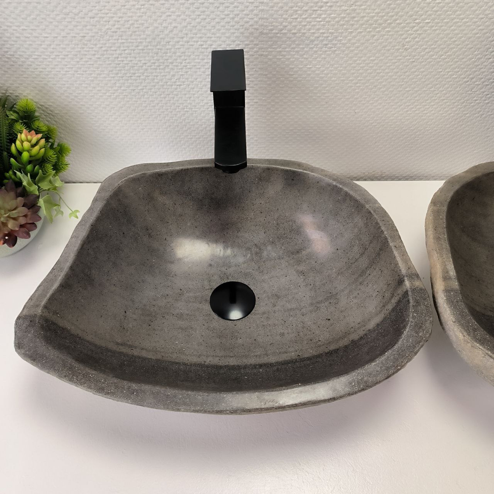 Раковина из речного камня ПАРА! RS-63826 48*38*15 2шт 0126