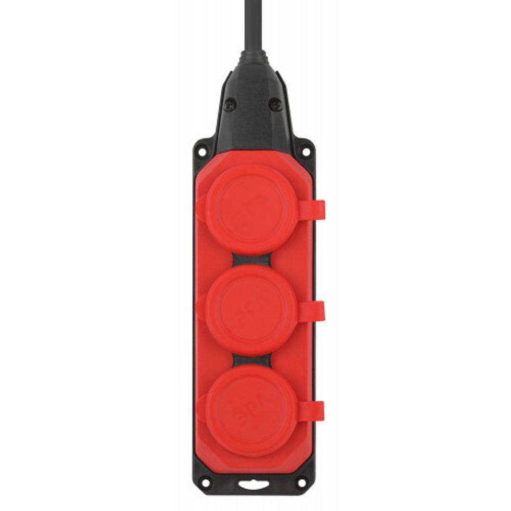 Удлинитель силовой ЭРА UK-3e-3x1,5-40m-IP44(KG) с заземлением 3 розетки каучук 40м КГ 3х1,5мм2 IP44