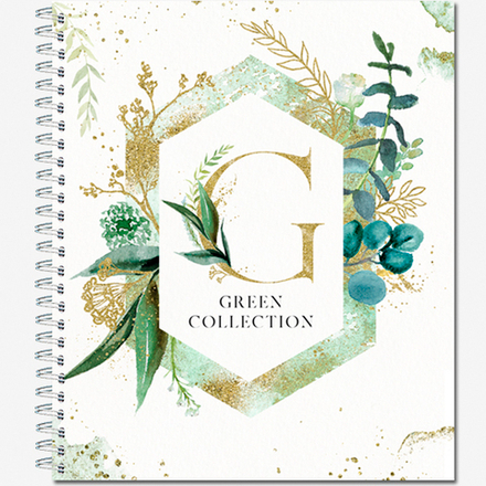 Тетрадь общая 48 листов на мет.гребне  "Green Collection"