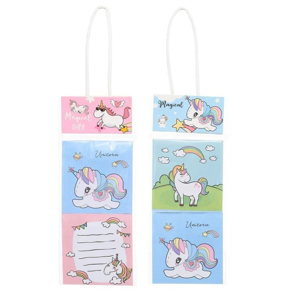 Блок для записей Basir, с липким слоем, 7.6*7.6 см, серия "Единорог", 40 листов