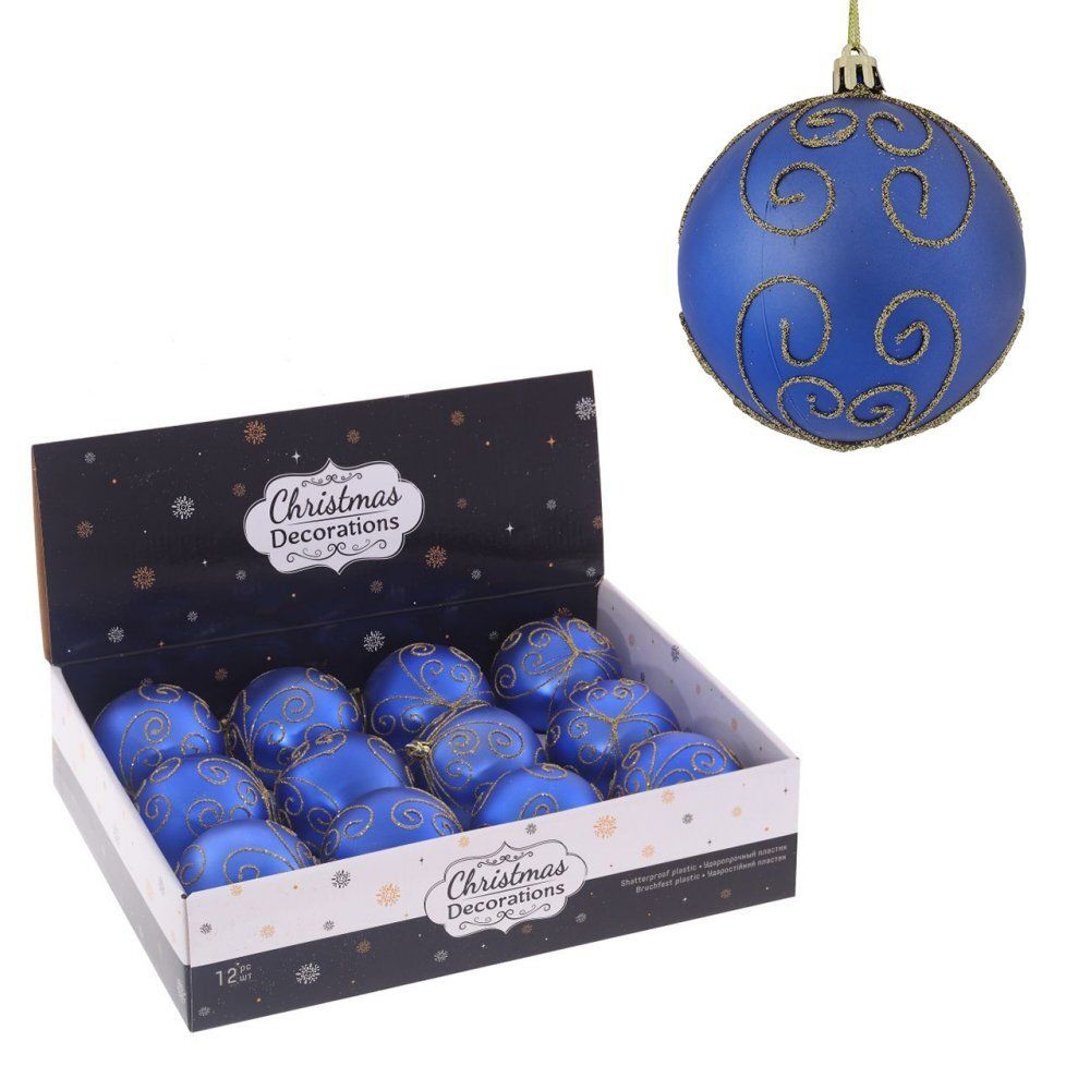 GAEM Набор из 12шт Украшение новогоднее "Шар", D 8 см, L35 W27 H9 см
