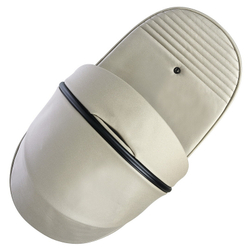 Детская коляска Roan Sol Vintage Luxury Leather 3 в 1 с автокреслом Tutis Elo Lux EduSky Black VEGA11DB Almond Sugar /Champagne/руч.Champagne