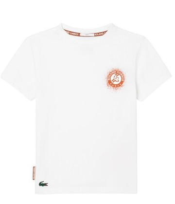 Детская теннисная футболка Lacoste Kid's Roland-Garros Edition Tennis - white