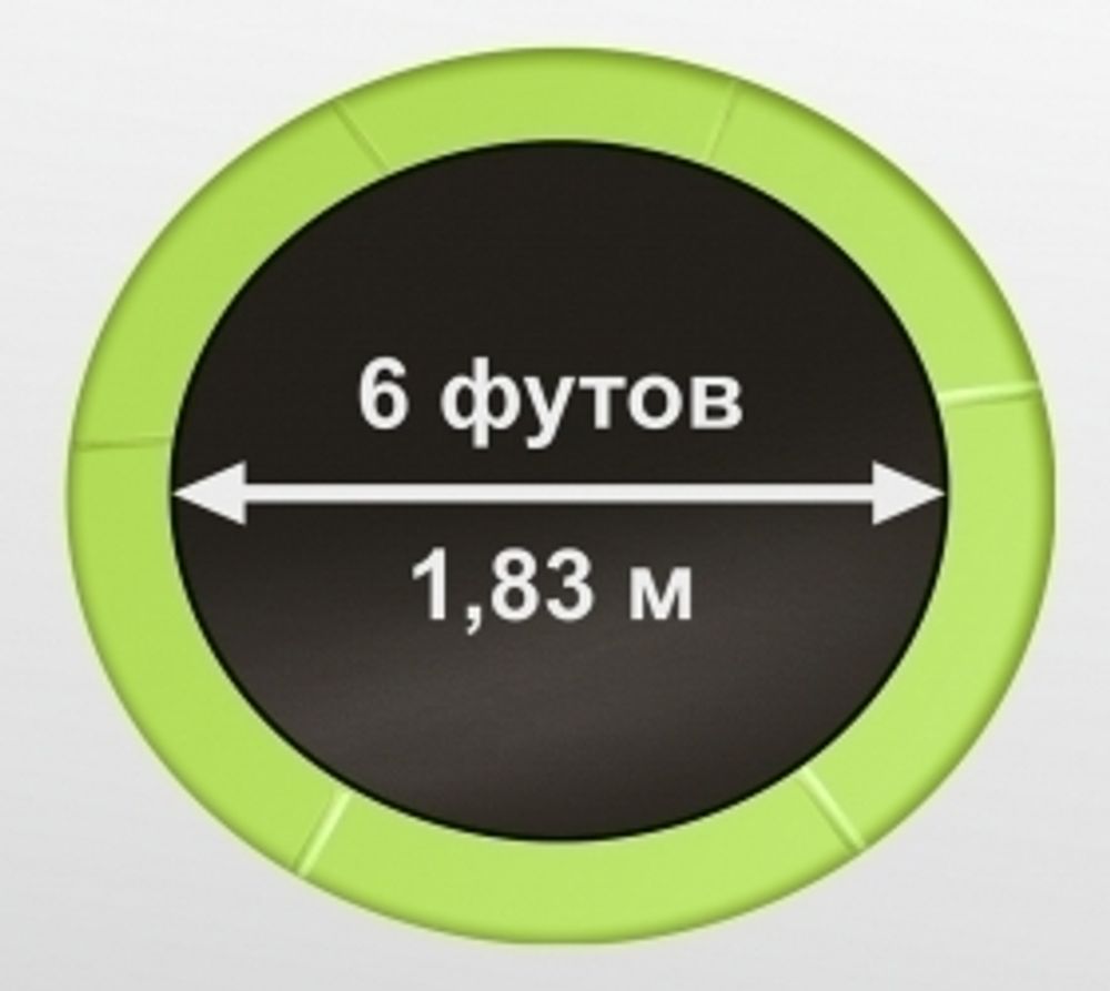 ARLAND Батут 6FT с внешней страховочной сеткой и лестницей (Light green)