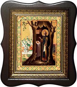 Тихон Медынский, Калужский преподобный. Икона на холсте.