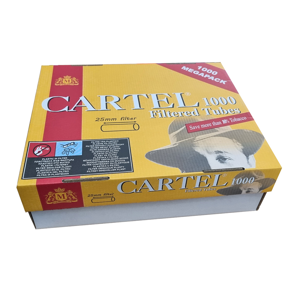 Гильзы для сигарет "Cartel" Extra Long Filter 25мм 1000шт. Товар уцененный