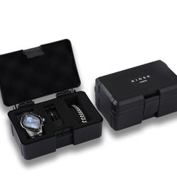 KIOSK Irregular Shape Niche Concept Watch Quartz Movement Stainless Steel Strap Watch Unisex Blue Dial