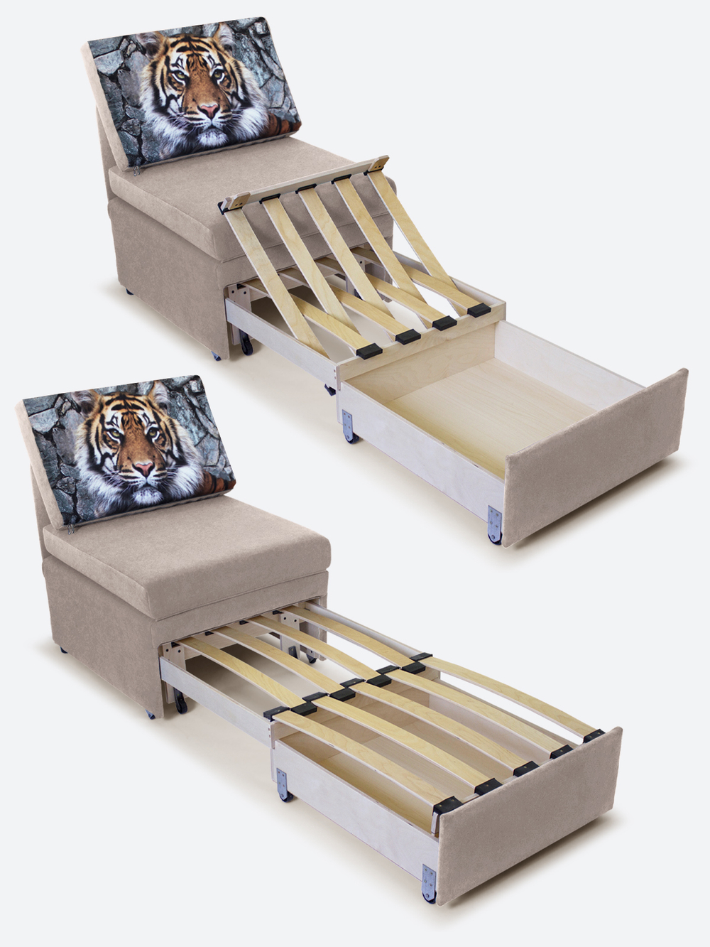 Кресло-кровать "Миник", купон Тигр
