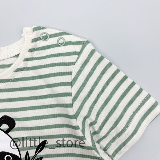 Футболка "Прятки в листьях" хлопковая, полоска