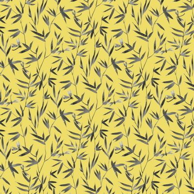 Стрекозы и веточки на светло-желтом