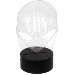 Светильник ночник «3D-Пришелец» на пластиковой подставке, с включателем USB