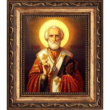 Николай Угодник (Николай Чудотворец) – архиепископ Мирликийский. Икона на холсте.