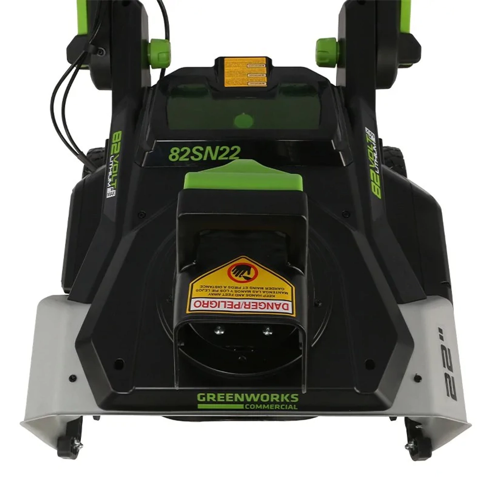Greenworks GD82 82В аккумуляторный снегоуборщик (1 x 5 Ач, ЗУ) ковш 56 см, выброс 8 м 2602507UB
