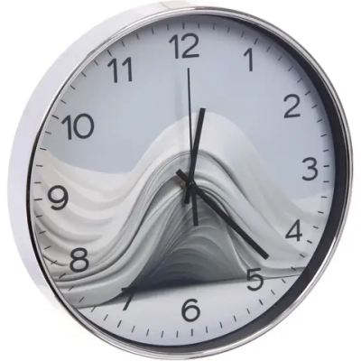 Часы настенные «HOME STYLE» 30см Абстракция, серебристый корпус