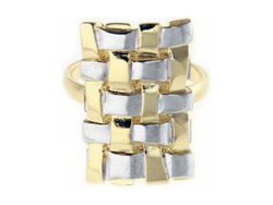 "Плетенка" кольцо в золотом покрытии из коллекции "Сударыня" от Jenavi