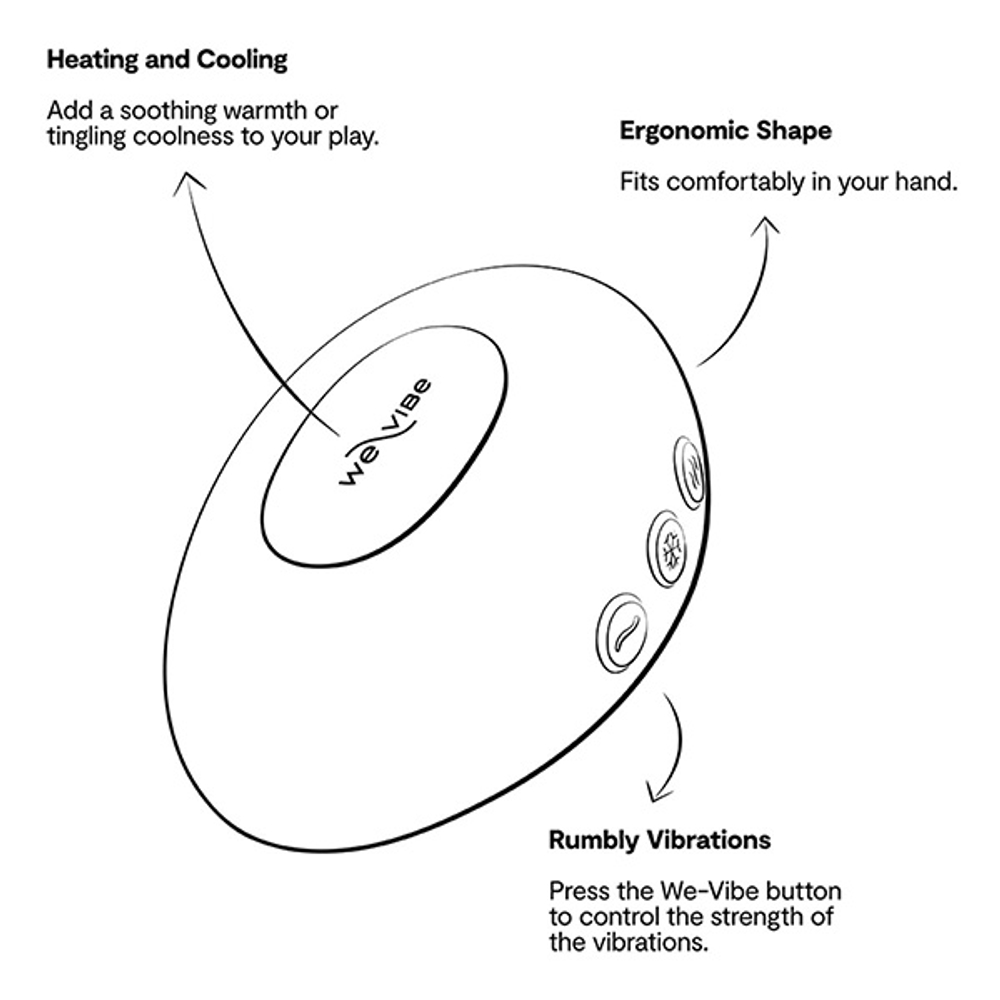Сиреневый клиторальный вибратор 9,6см We-Vibe Temp Heating & Cooling Massager Lavender Blue SNHS1SGE