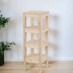Стеллаж из массива сосны Ральф в скандинавском стиле, натуральная отделка