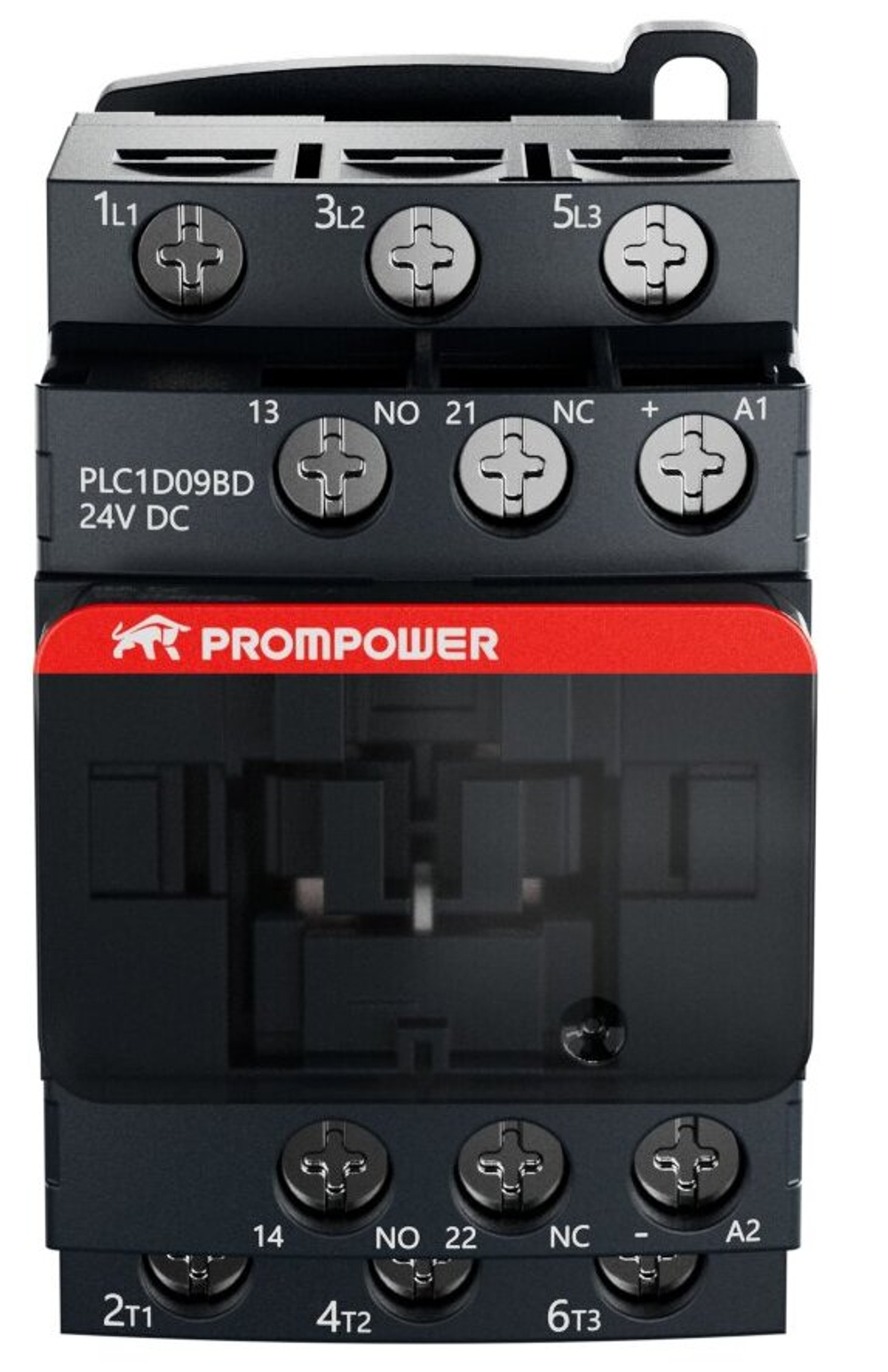 Контактор Prompower PLC1D09BD серии Pulse, ток 9А, 3 полюса, доп контакт 1НО+1НЗ, катушка 24DC