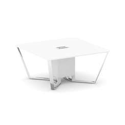 Steel Meet Стол переговорный квадратный MD-PR.B.SP-08 Белый Бриллиант/Нержавеющая Сталь/Хром 1600*16