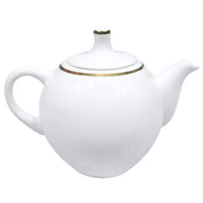 Чайник заварочный фарфоровый 350мл «Трактирный» с отводкой Белье