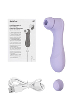 Сиреневый вакуумный стимулятор клитора Satisfyer Pro 2 Generation 3 с управлением через приложение