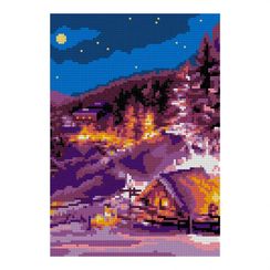 Almazlı Mozaika Lori   21*30 Сm "Морозная ночь"