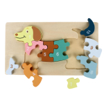 Развивающая игрушка деревянная Пазл-вкладыш по номерам Живовотные, C-41805