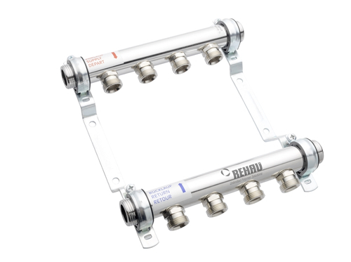 Коллектор распределительный REHAU HLV на 5 групп нерж. сталь