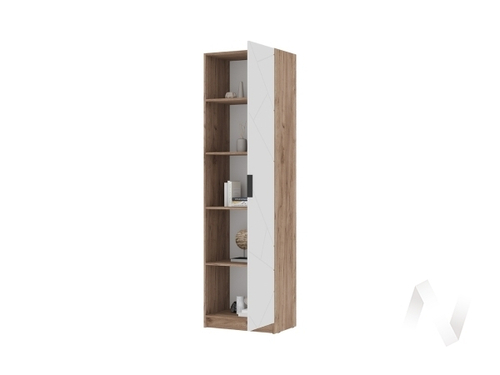 Пенал комбинированный ПН 01 МС Орегон (дуб крафт табачный/белый супермат; дуб крафт табачный)