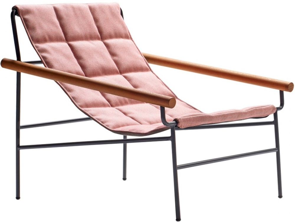 Кресло лаунж металлическое Scab Design Dress Code Glam Outdoor, антрацит, розовый