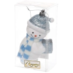 Елочная игрушка «Снеговик в шарфике» 6*4,5*12 см, Голубой