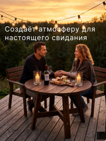 Стол обеденный, 105х105х73, Осло, кухонный, садовый, круглый, деревянный, венге, Dipriz