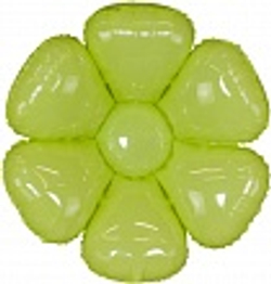 Шар с клапаном (17""/43 см) Мини-цветок, Ромашка, Зеленый, 1 шт.