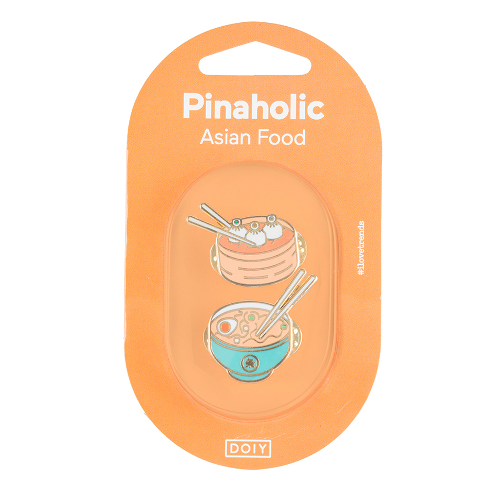 Набор из 2-х металлических булавок pinaholic asian food