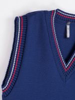 Жилет вязаный "Синий" 7+