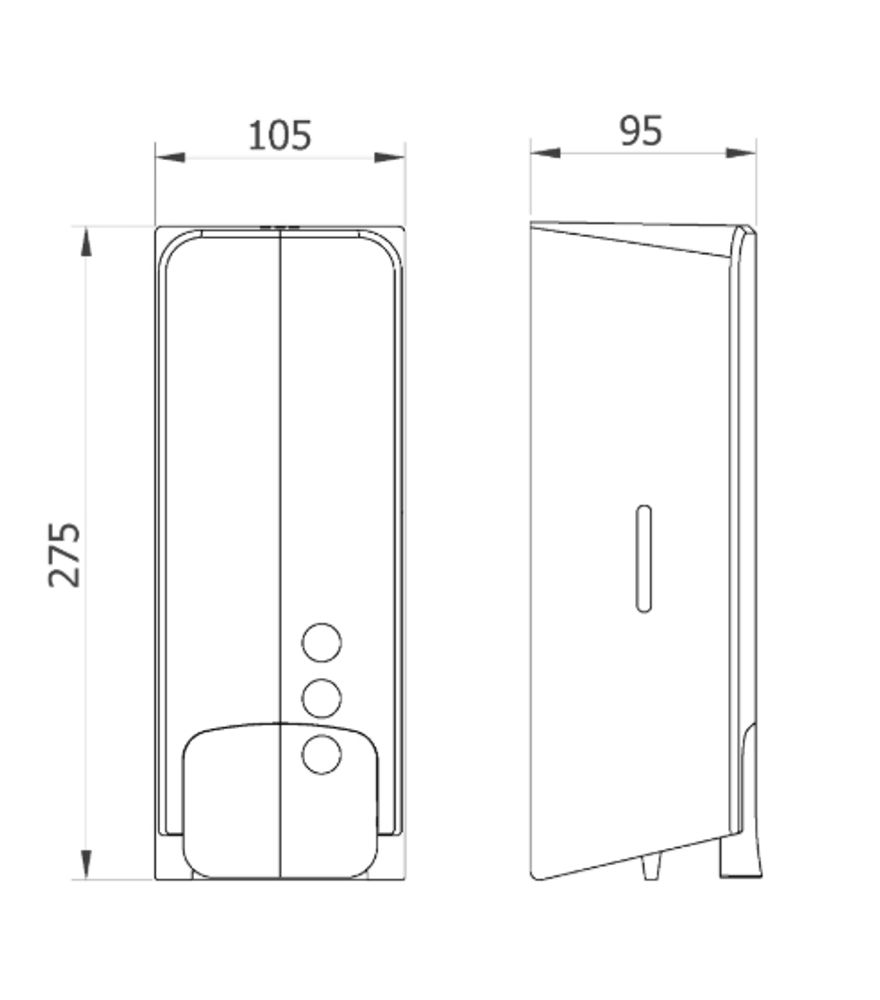 Диспенсер для мыла с кнопкой 1000 мл. ABS CLASSIC 03040.W белый