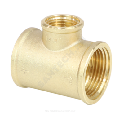 Тройник латунь переходной Ду 25х20х25 (1"х3/4"х1") ВР LD LD.65.523.25x20x25