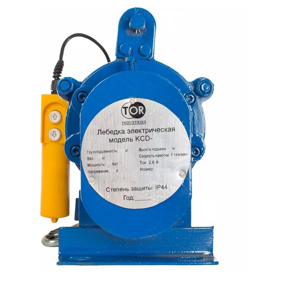 Лебедка TOR ЛЭК-300 E21 (KCD) 300 кг 380 В с канатом 30 м (N)