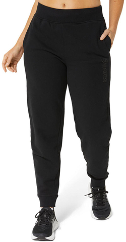 Женские теннисные брюки Asics Logo Sweatpant - performance black