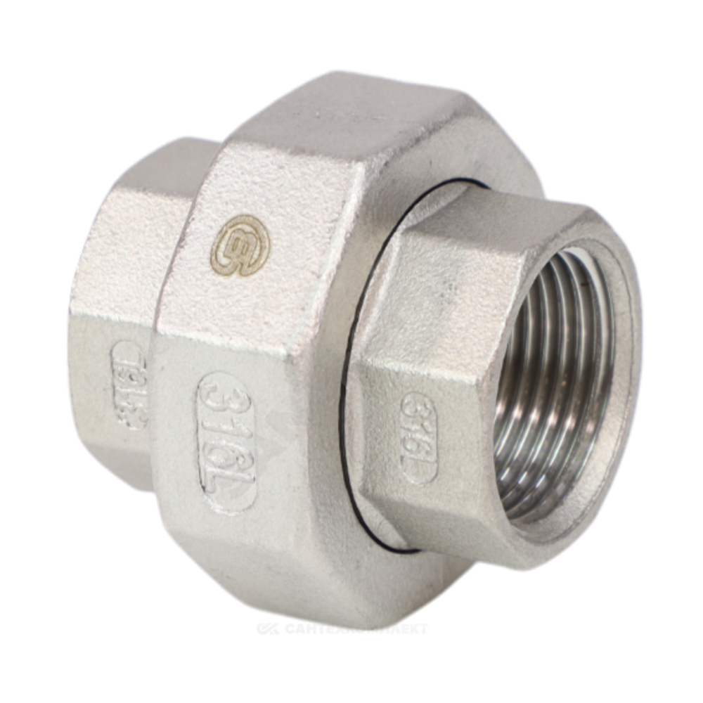 Соединитель американка сталь нерж Ду 15 (1/2") ВР Benarmo
