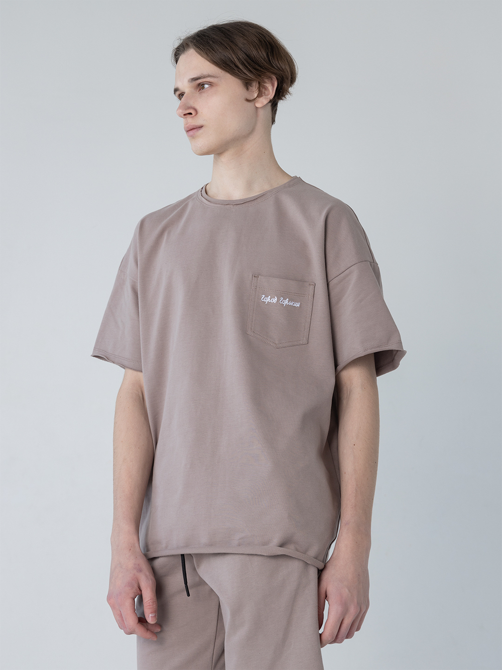 Футболка оверсайз Город Горький какао