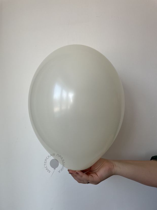 B Шар пастель 12"/ 30 см Экстра Vanilla Ванила Слоновая кость (БГ-17)