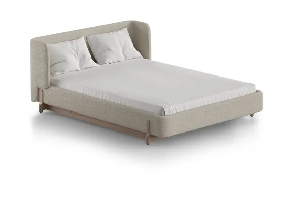 Кровать Basic спальное место 140*200 см (молочный, букле)