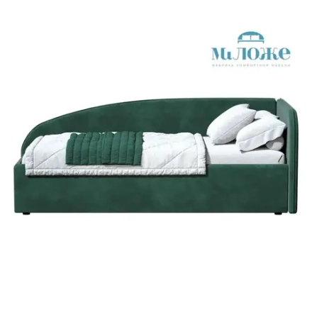 Кровать Элис 90х200 Мятный Зеленый Правый Угол