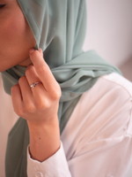 хиджаб шарф темно зеленый шифон