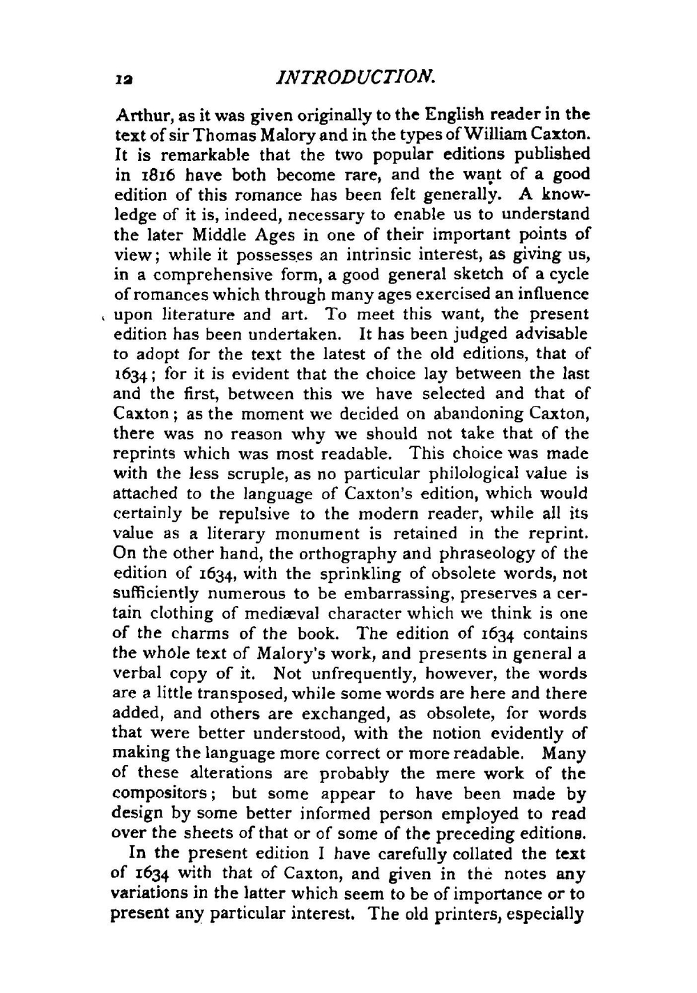 Le morte Darthur. The history of King Arthur and of his noble knights of the round table | Thomas Malory