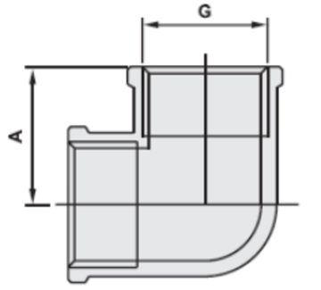 Угольник Valtec 1 1/4" ВР с внутренней резьбой латунный никелированный VTr.090.N.0007