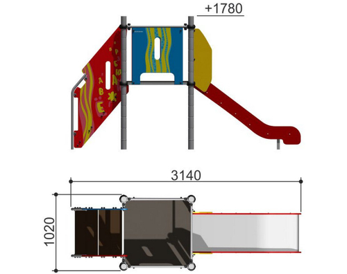 Детская горка Romana 110.03.00 (950 мм)