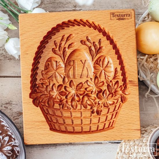 Пряничная форма Пасхальная корзинка с подснежниками